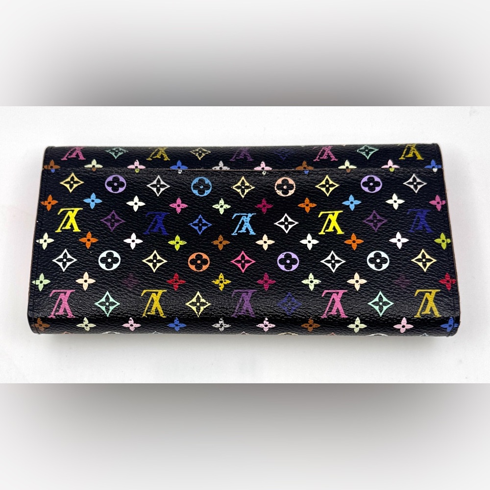 Authentic Louis Vuitton Monogram Multicolor Porte Feuille Sala Wallet M60668 - Picture 5 of 13